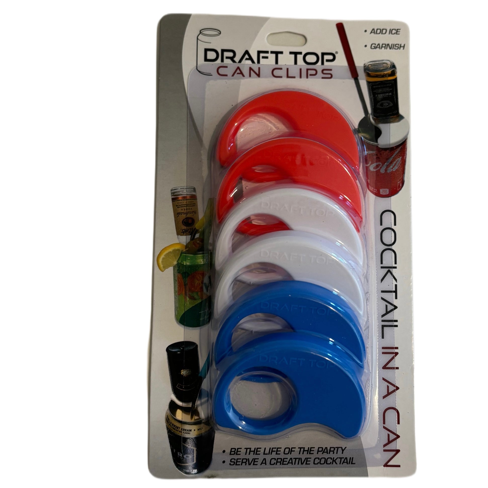 Can Clips-Can Clip-Draft Top-Red White & Blue-6 Pack-Draft Top