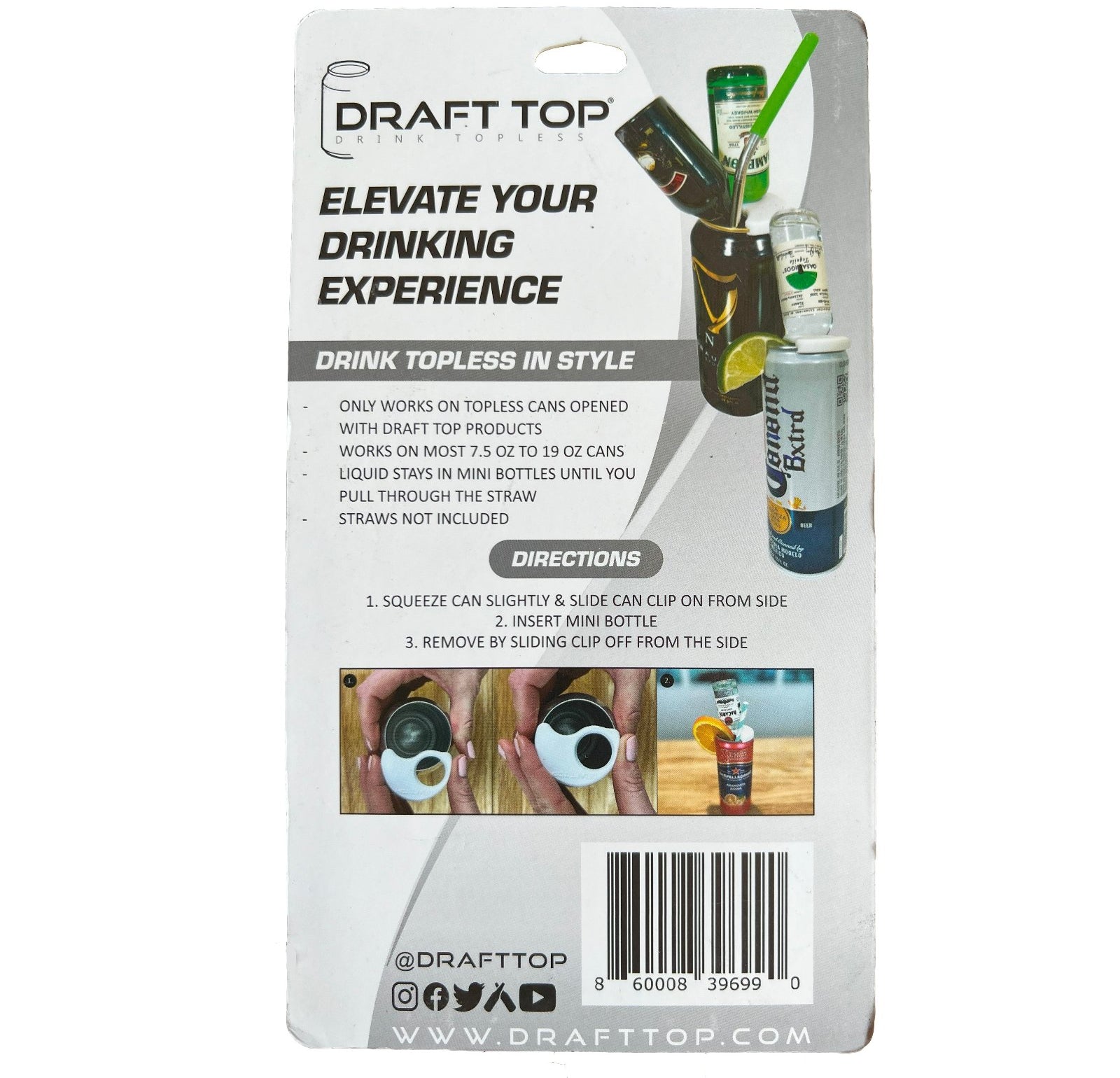 Can Clips-Can Clip-Draft Top-White-6 Pack-Draft Top