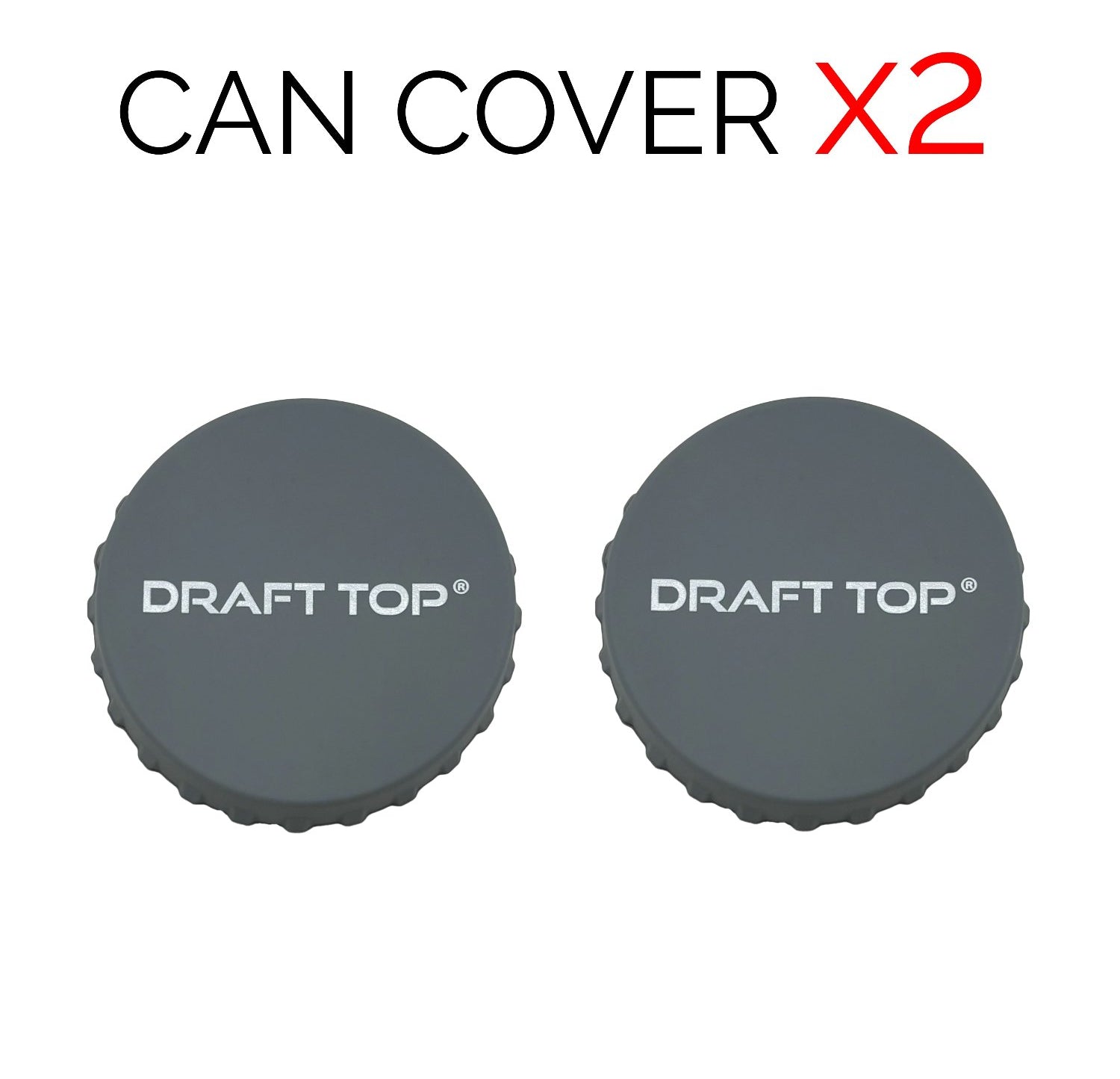 Can Covers-Can Cover-Draft Top-Grey-2 Pack-Draft Top