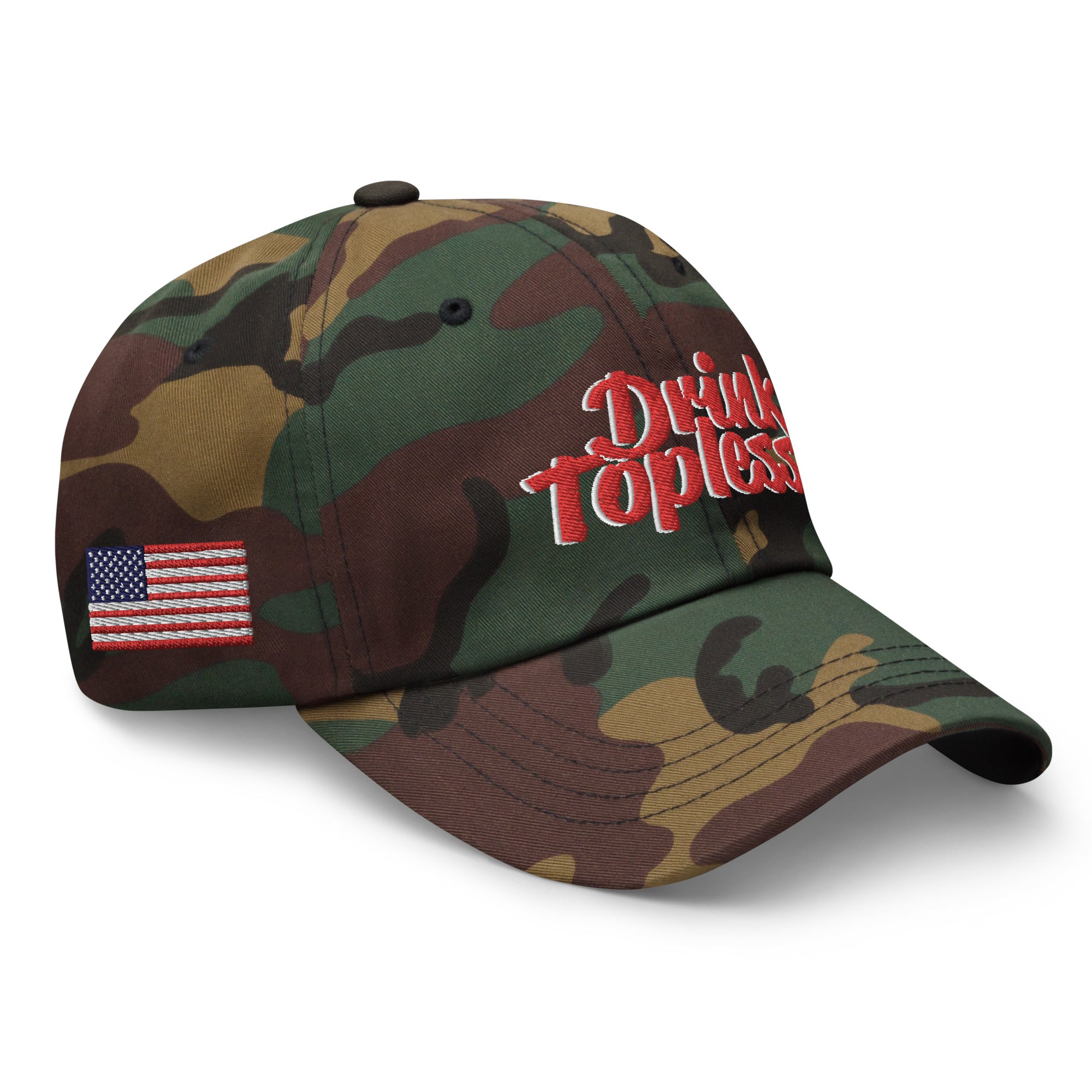Drink Topless 'Merica - Dad Hat-Merchandise-Draft Top-Black-Draft Top