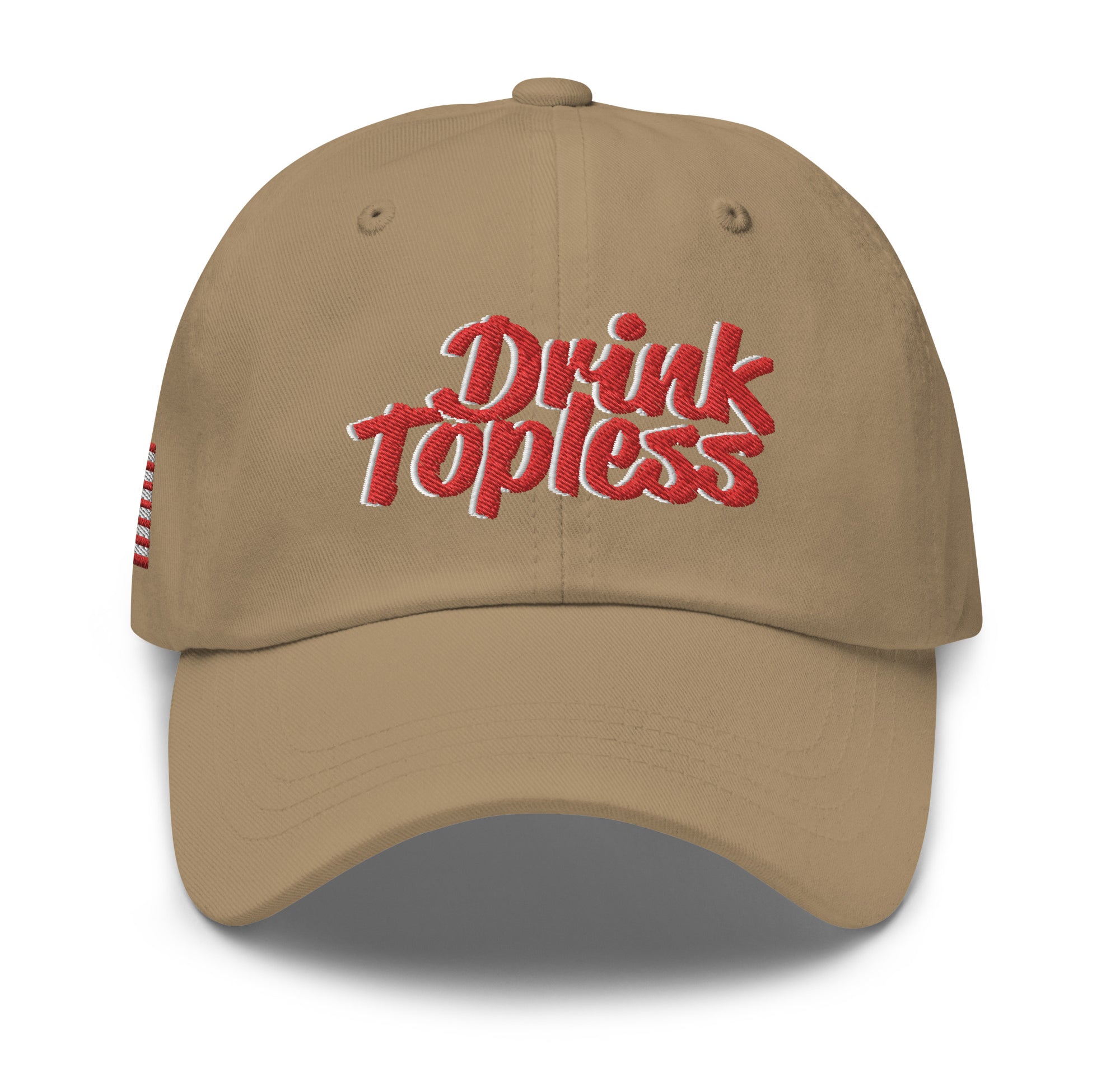 Drink Topless 'Merica - Dad Hat-Merchandise-Draft Top-Khaki-Draft Top