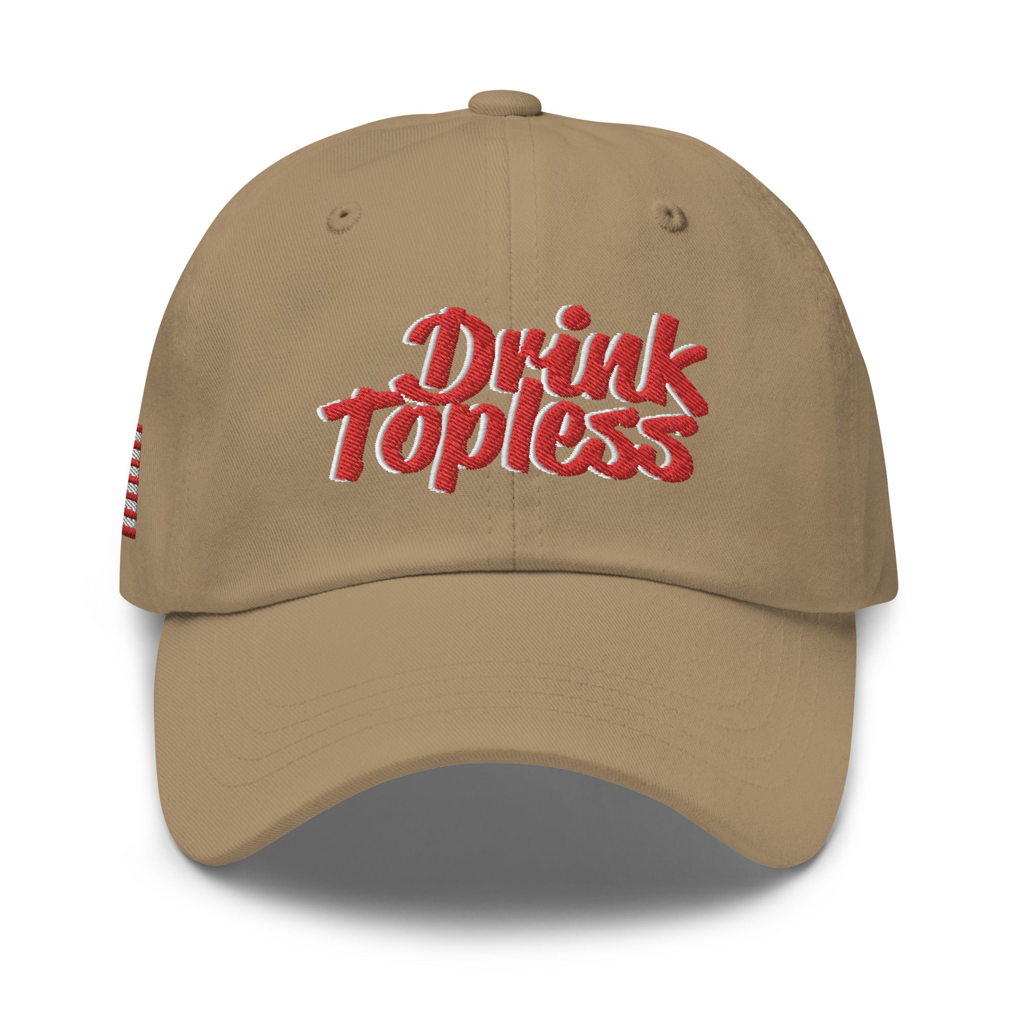 Drink Topless 'Merica - Dad Hat-Merchandise-Draft Top-Khaki-Draft Top