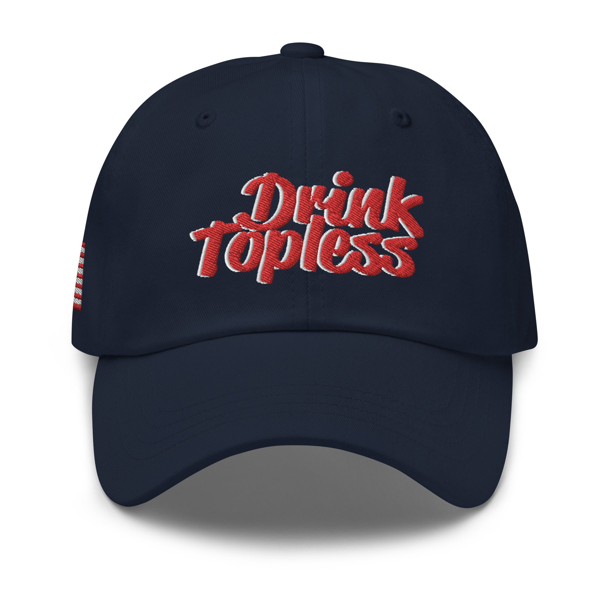 Drink Topless 'Merica - Dad Hat-Merchandise-Draft Top-Navy-Draft Top