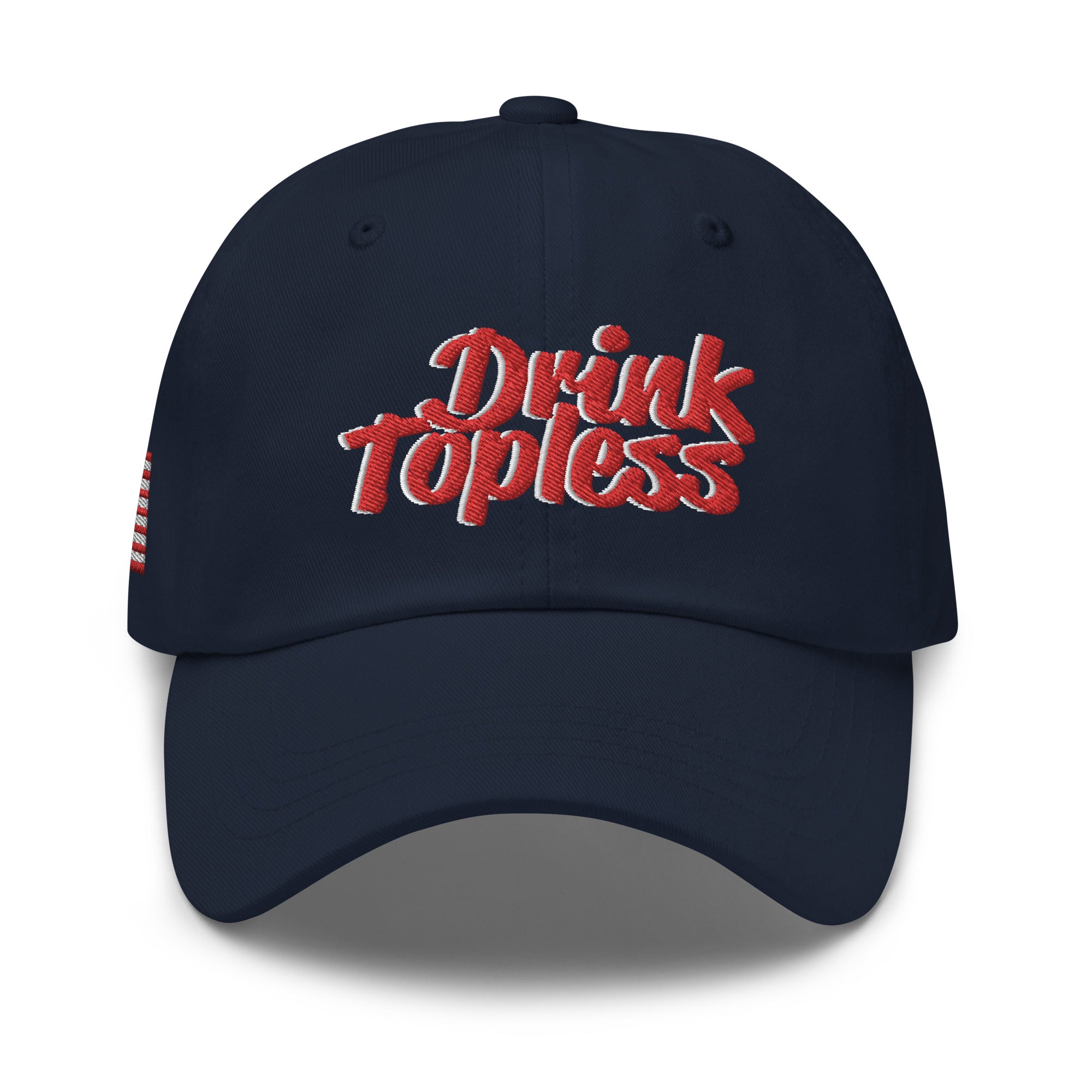 Drink Topless 'Merica - Dad Hat-Merchandise-Draft Top-Navy-Draft Top