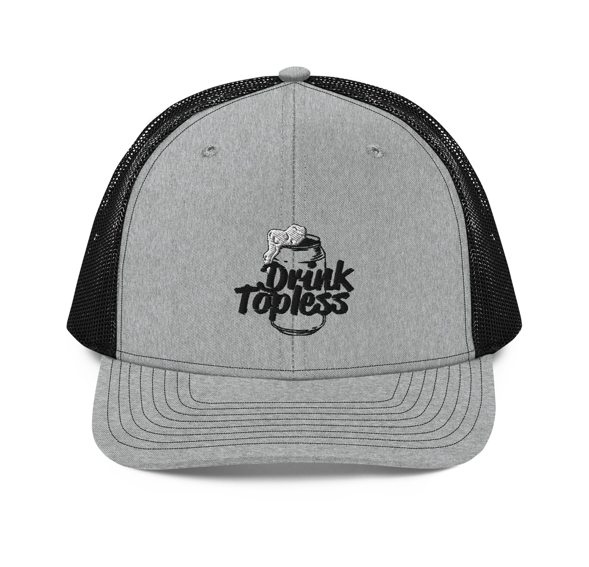 Drink Topless - Trucker Hat-Merchandise-Draft Top-Heather Grey / Black-Draft Top