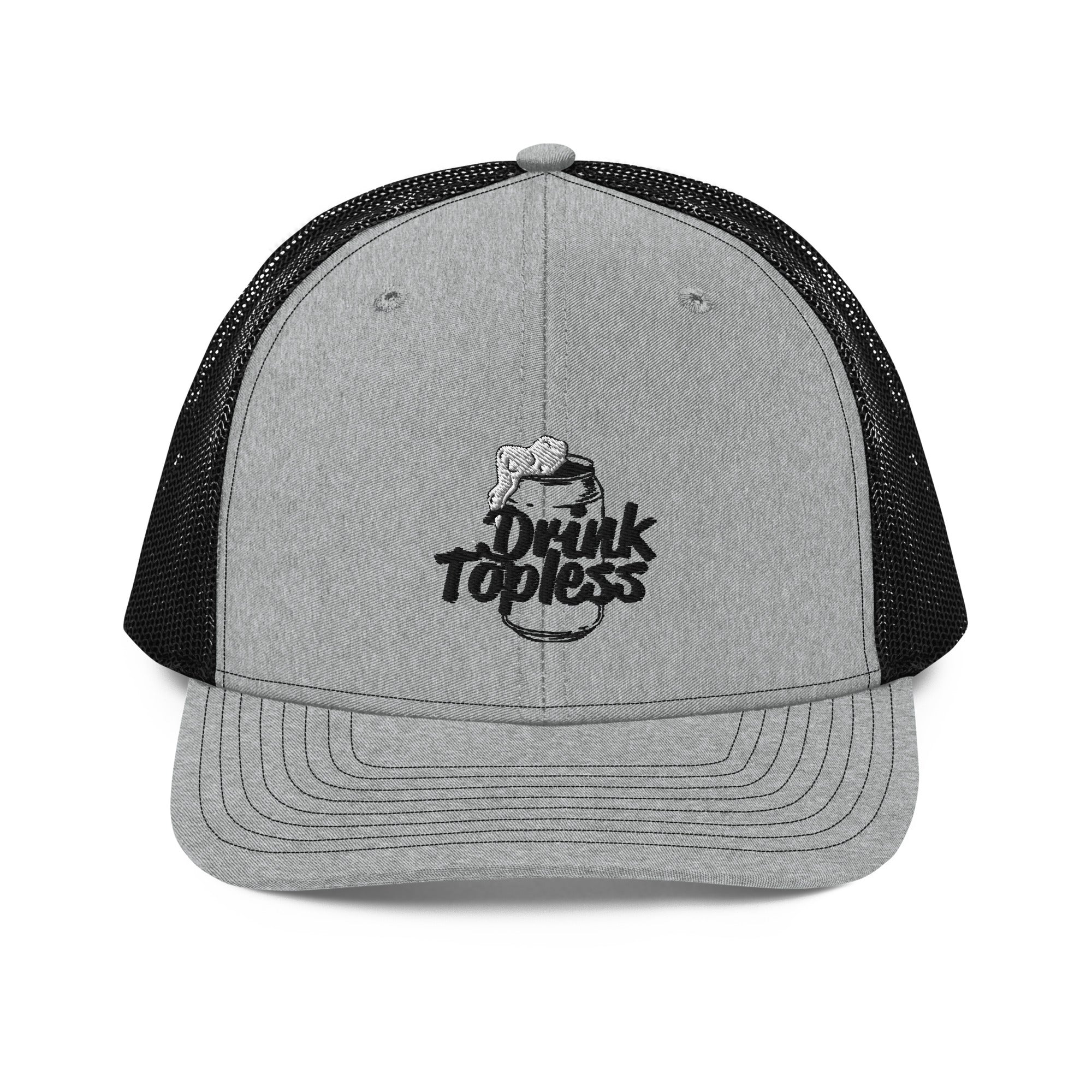 Drink Topless - Trucker Hat-Merchandise-Draft Top-Heather Grey / Black-Draft Top