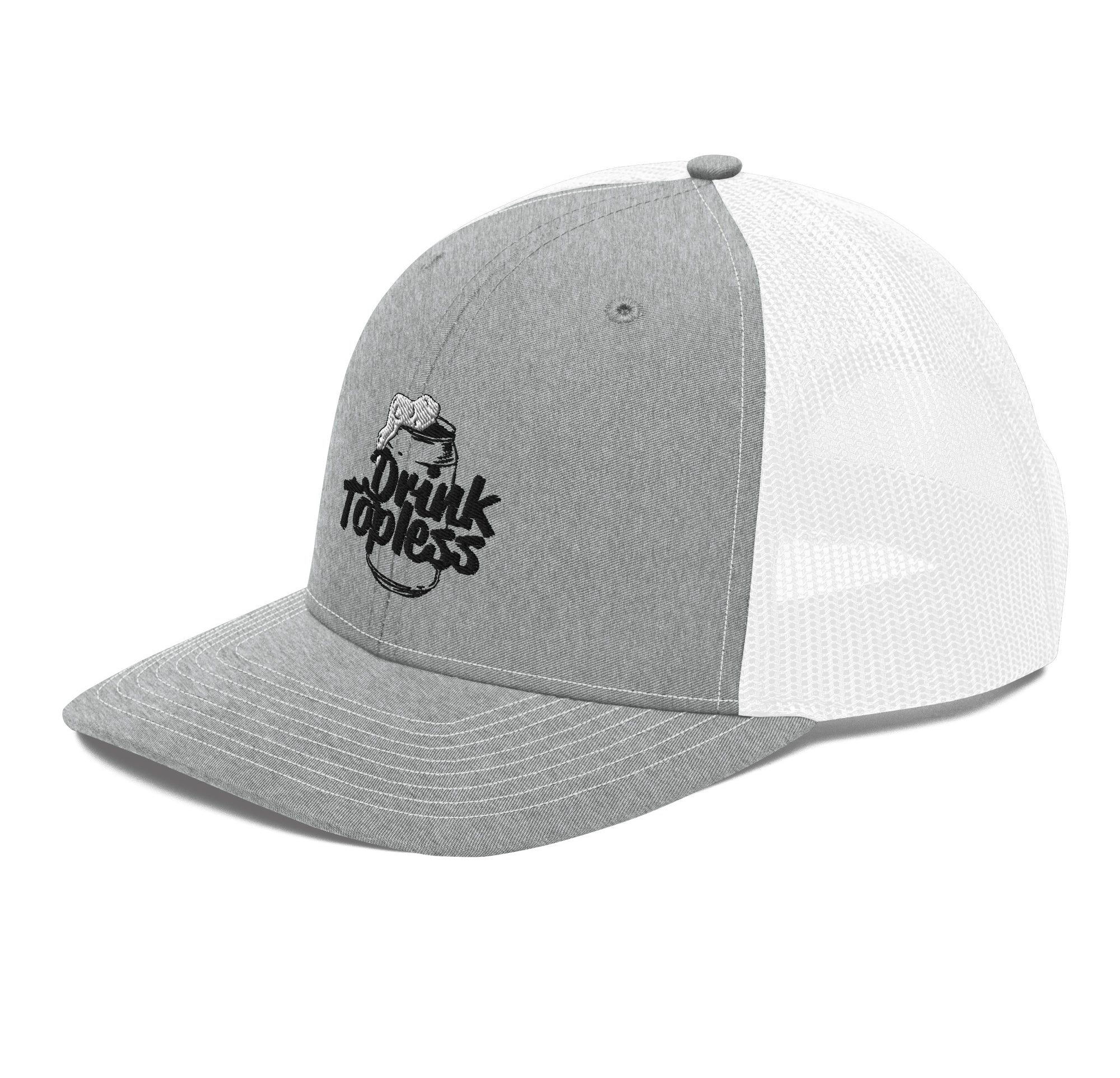 Drink Topless - Trucker Hat-Merchandise-Draft Top-Heather Grey/White-Draft Top